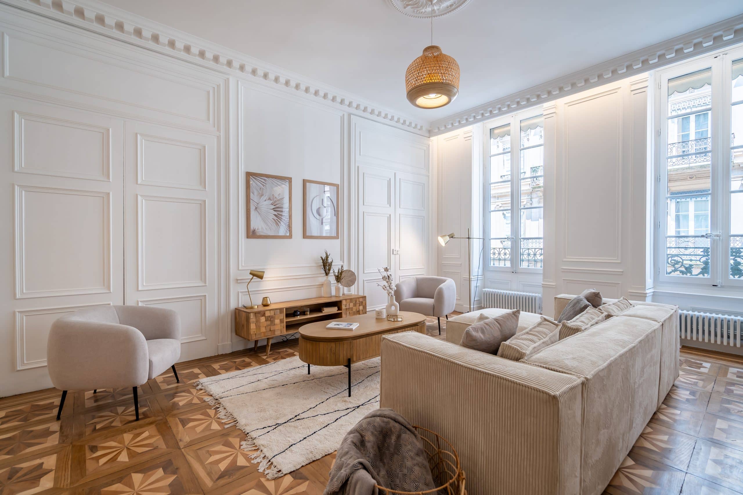 Salon logement témoin haussemanien lyon 6